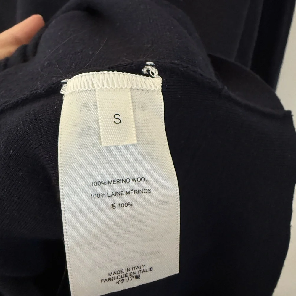 The Row Navy Crema MockNeck Sweater S NWOT - Picture 5 of 6